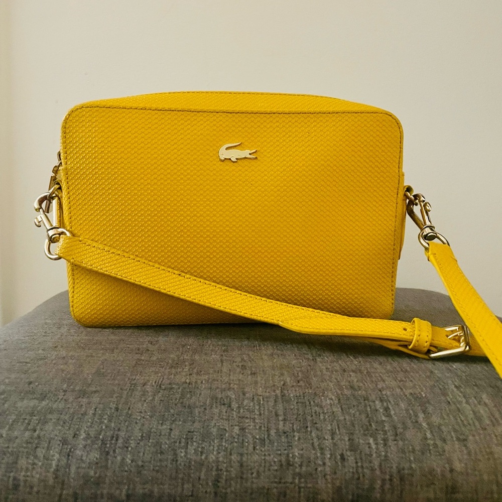 Beautiful Lacoste Yellow Crossbody Bag! Very nice conditions! ☀️🌼💛💫